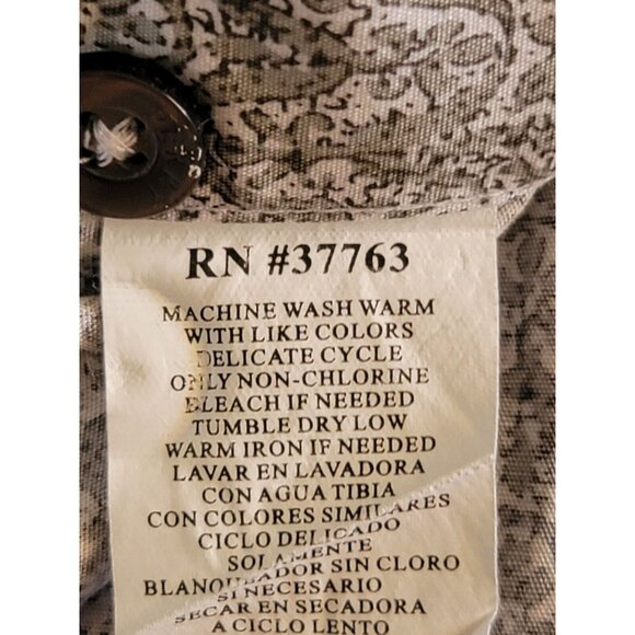 Perry Ellis Men's Long Sleeve Dress Shirt Gray & White Button Up Size XXL - Picture 4 of 8